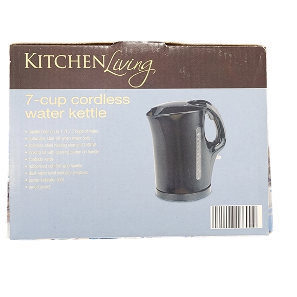 NIB 7-Cup Cordless Water Kettle Black - Picture 2 of 3